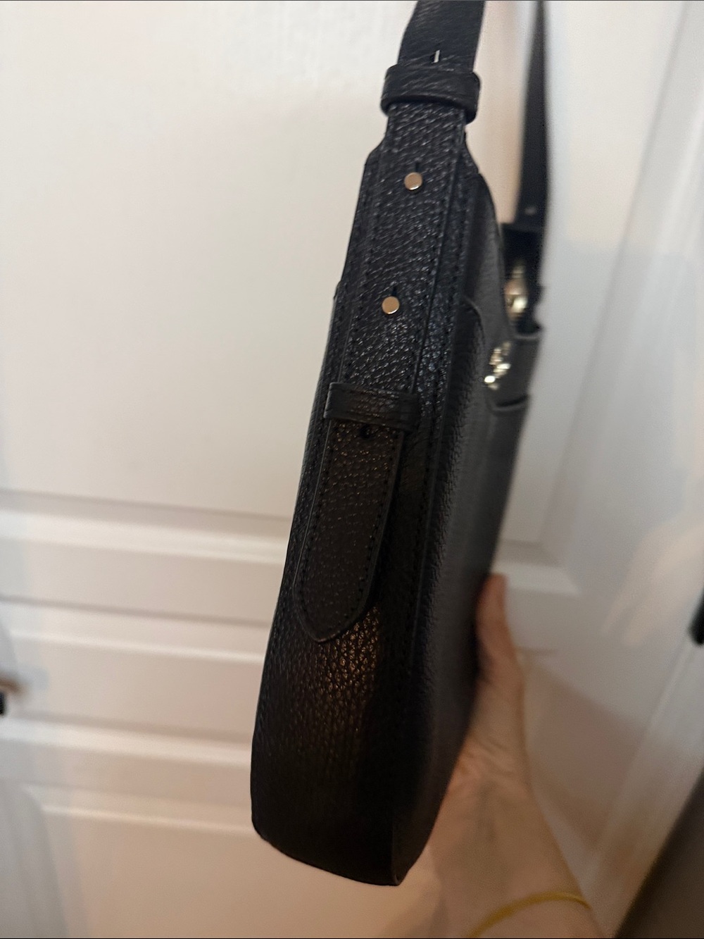 kate spade Black Pebbled Leather Crossbody with Gold Logo - Picture 8 of 13